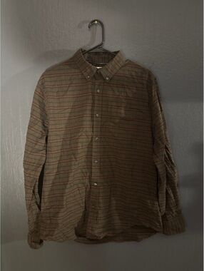 Free Assembly Men's Medium Button-Down Plaid Shirt